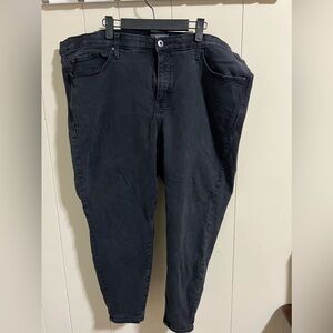 Torrid sky high skinny black premium stretch denim plus size 24s short inseam